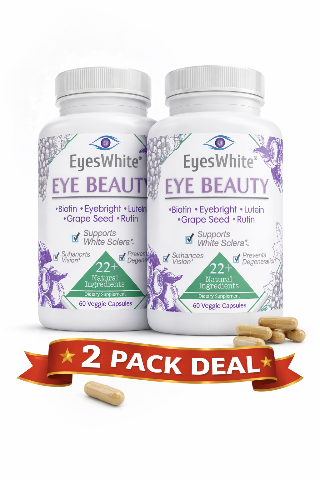 Success Chemistry Eye Health Support Supplement - 2-Pack Bundle - 120 Capsules Total