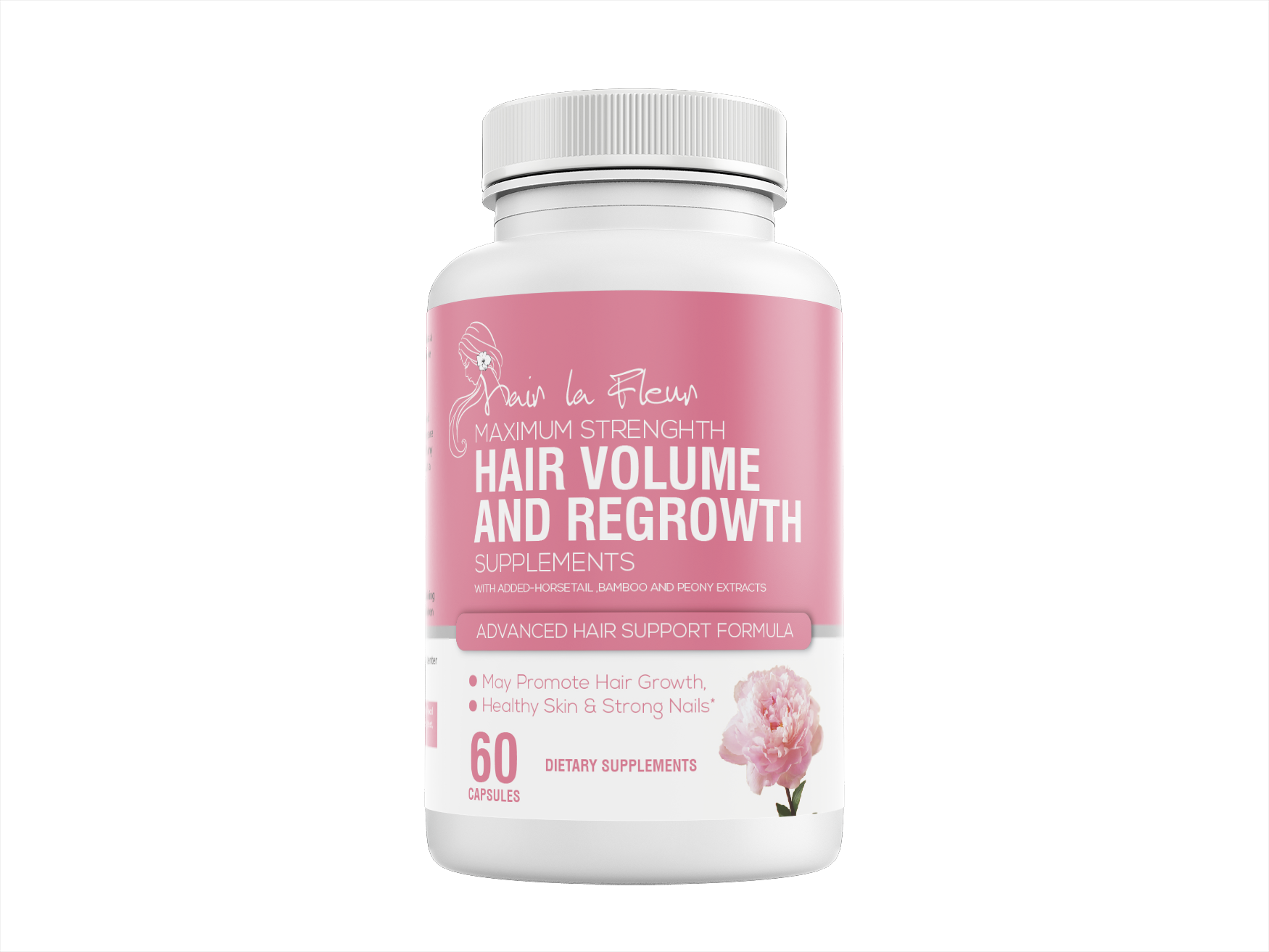 Hair La Fluer Maximum, Hair Growth, Island formulation with Horsetail, Bamboo and Peony extract