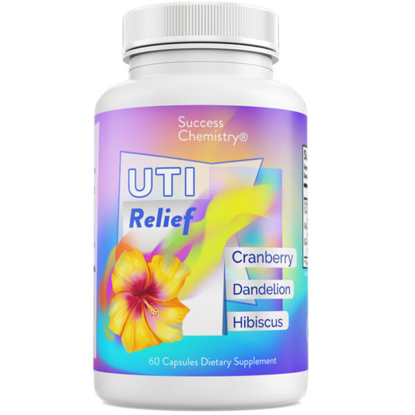 UTI Relief Complete Urinary Tract Health Supplement - D-Mannose, Cranberry, Hibiscus, and Dandelion Extract - Prevent and Treat UTIs Naturally - 60 Capsules