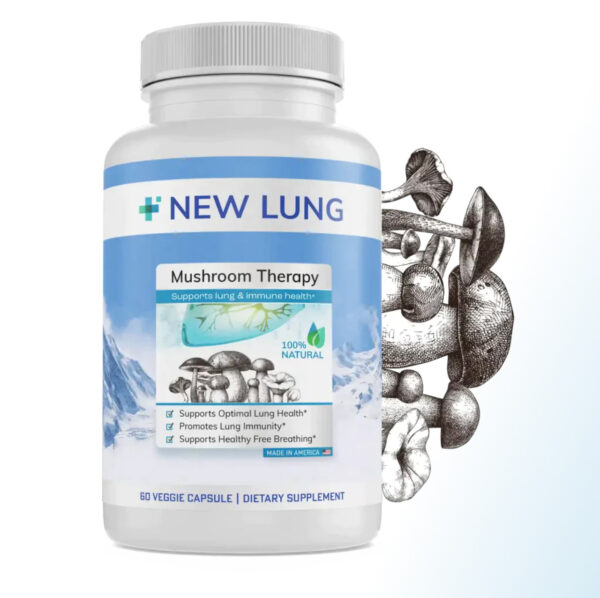 Mushroom Immune Aid and Lung Health Immunity - Boost Your Immune System and Lung Function with Medicinal Mushrooms - Reishi, Cordyceps, Chaga, and More - Natural Ingredients for Respiratory Health and Overall Well-being - 60 Servings