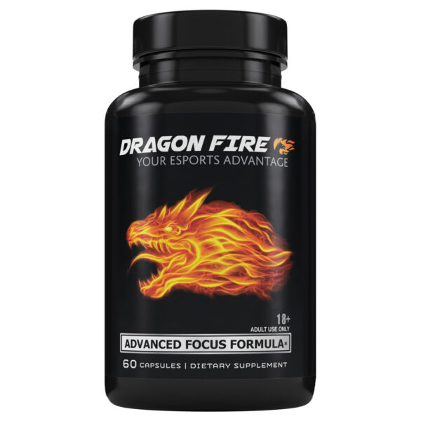 Dragon FIRE E-Sports Supplement - Boost Energy, Focus & Endurance for Gamers - 60 Capsules