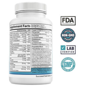 Advanced Neurotropic Focus Aid Supplement - Enhance Brain Function and Clarity with DMAE, Bacopa, and GABA - 60 Capsules - Image 2