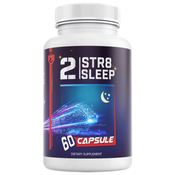 Str82sleep Sleep Support Supplement - Natural Sleep Aid with Melatonin, Ashwagandha, and Goji Berries - 60 Capsules