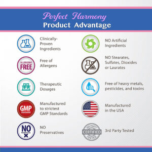 Perfect Harmony Stress Relief Formula for Women by Success Chemistry - Anti Anxiety and Panic Aid with Natural Ingredients - Ashwagandha, Chamomile, GABA, and More - 60 Capsules - Image 4