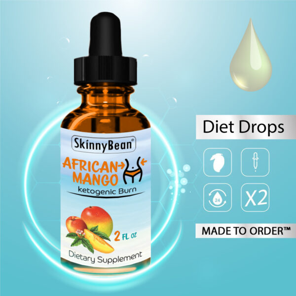 Skinny Bean African Mango Extract Drops - Ketogenic, Beauty Support, 2 fl oz