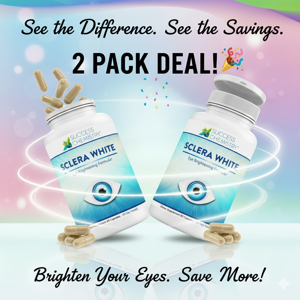 Best 2-pack deal on Sclera White vitamins for whiter eyes and vision health.