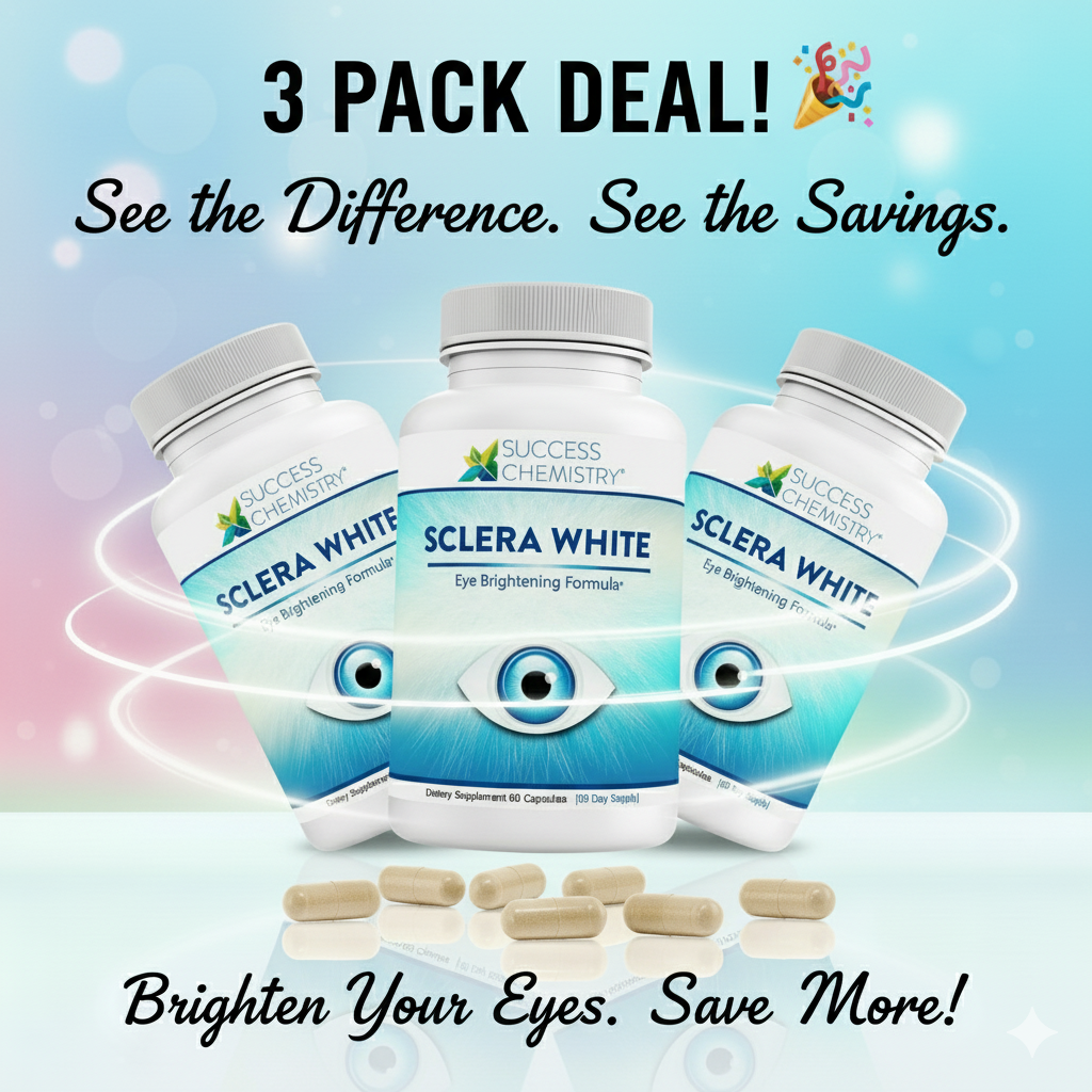 Sclera White Eye Whitening Supplement Banner - Natural, Healthy Eye Brightening and Whitening Vitamin Support